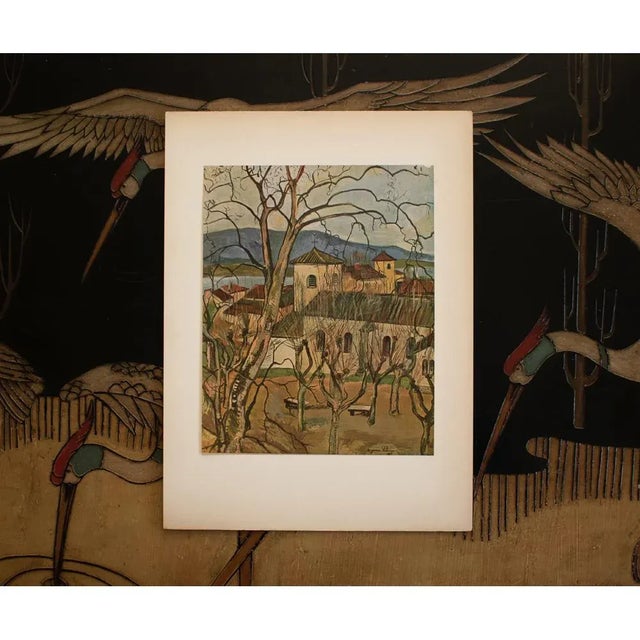 American 1951 Suzanne Valandon "St. Bernard Village", First Edition Post-Impressionist Parisian Lithograph For Sale - Image 3 of 8