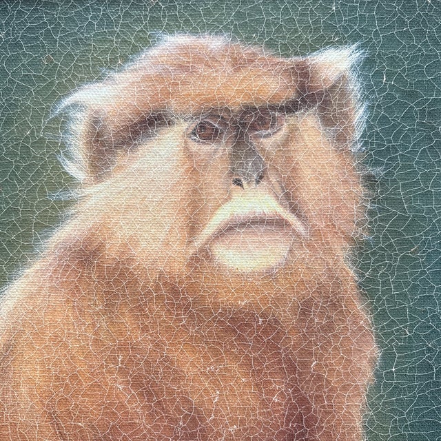 African Helmut Koller Baboon and Baby Giclee Painting For Sale - Image 3 of 7