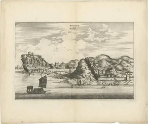 J. Nieuhof, Illustration of the City of Hukoen, China, 1666, Print