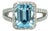 Natural Topaz Diamond Ring 6.5 14k W Gold 5.17 TCW Certified For Sale