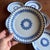 Farmhouse Set of 6 Antique Blue Stick Spatter Fern Plates, 8", Late 19th Century For Sale - Image 3 of 18