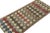 Art Deco Hand-Knotted Vintage Mid Century Kilim Runner in Green,Blue,Brown,Red Geometric Pattern For Sale - Image 3 of 6
