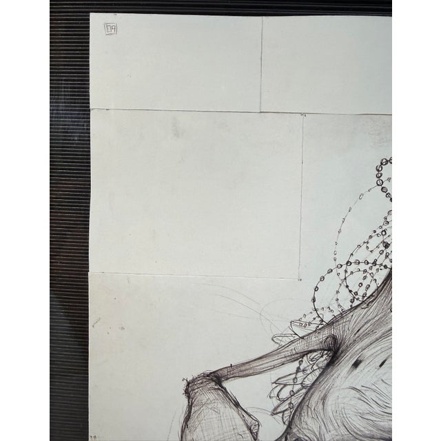 Drawing/Sketching Materials Original 2009 Ekundayo Pop Surrealism Pen Ink Grace Graphite Fish Drawing Sketch For Sale - Image 7 of 15