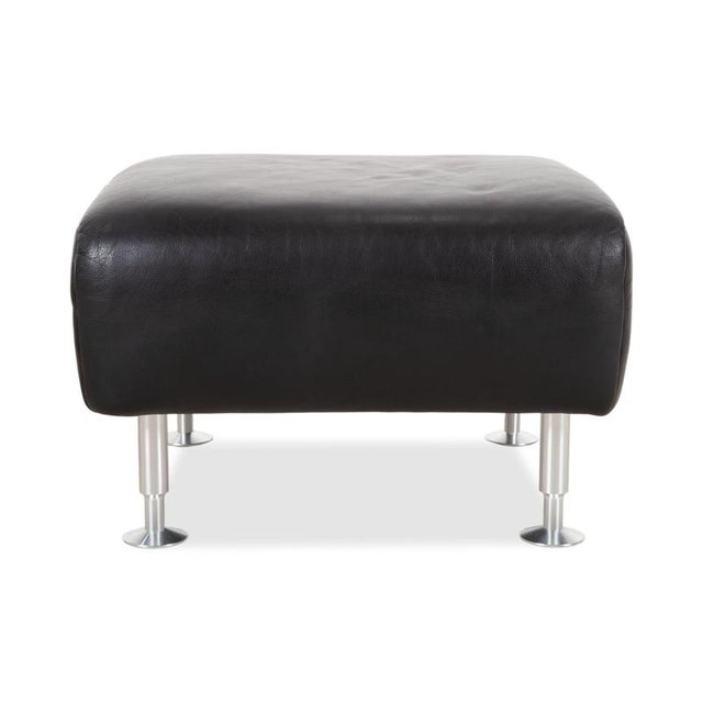 Set of 250 Lounge Chair and Ottoman in Black Leather from Rolf Benz For Sale - Image 17 of 18