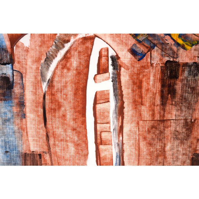Abstracted Figurative and Stone in Acrylic on Textured Paper by Ricardo De Silva For Sale - Image 4 of 8