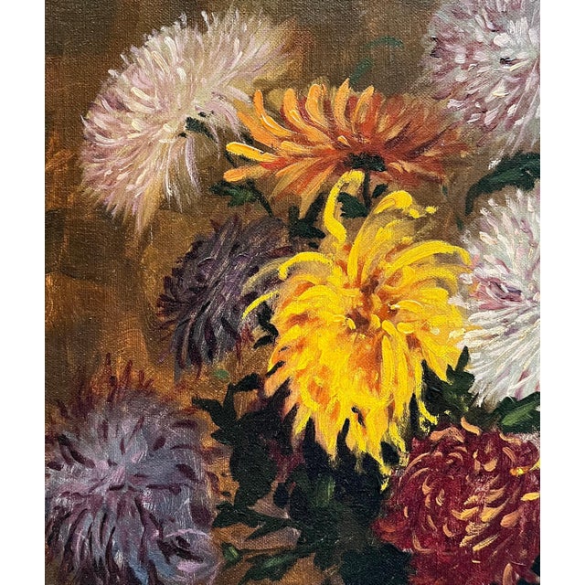 Albert Duplain, Flowers in a Big Vase, Oil on Canvas, 1925 For Sale - Image 7 of 12