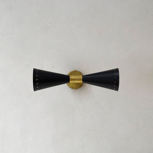 Italian Wall Light in Brass, 1950s For Sale - Image 5 of 8