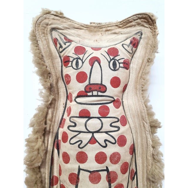 Folk Art 1950s Carnival Knock Down Punk Cat Folk Art For Sale - Image 3 of 6