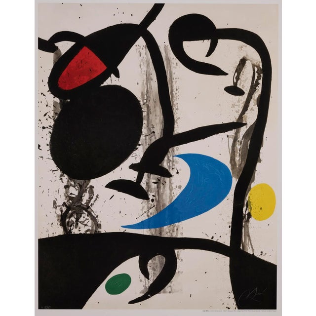 Original 4 color poster from the posthumous exhibition "Beyond the Paint" for artist Joan Miro from 2019. The exhibition...