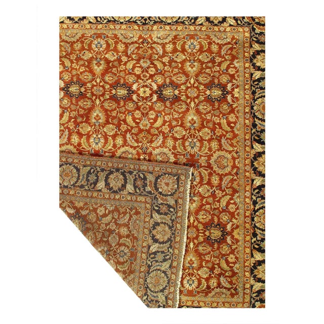Traditional Fine Hand Knotted Agra Rug For Sale - Image 3 of 4