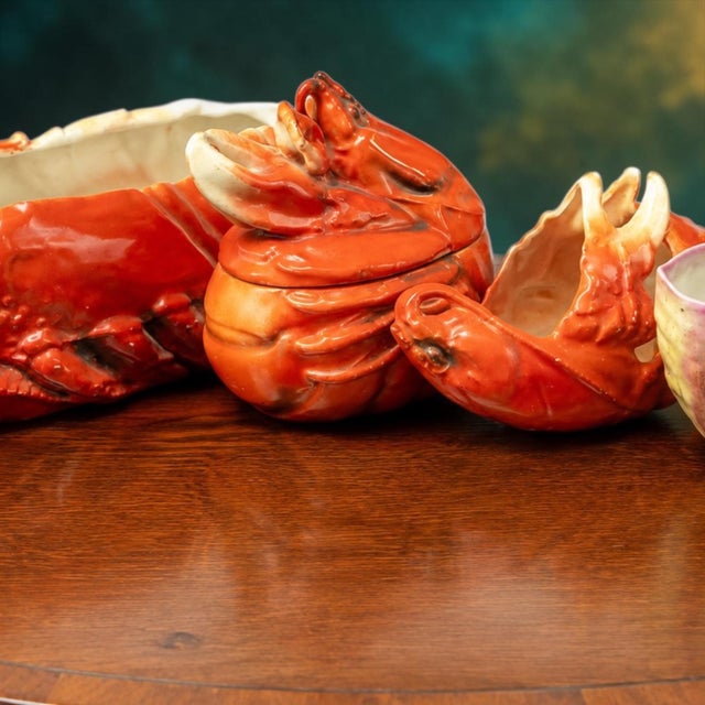 Maine Coastal Style Lobster Collection Royal Bayreuth Tureen Creamer Sauce Set of Four For Sale - Image 12 of 13