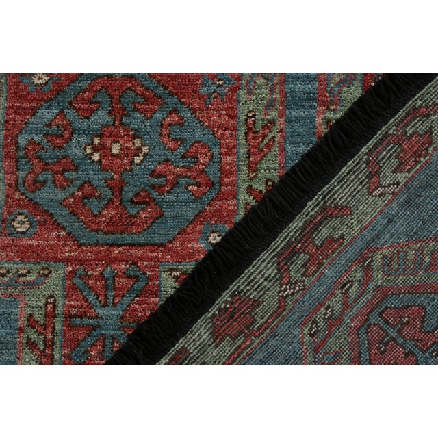 Not Yet Made - Made To Order Rug & Kilim Tribal Style Rug, Red and Blue Geometric Pattern, 4x6 For Sale - Image 5 of 6