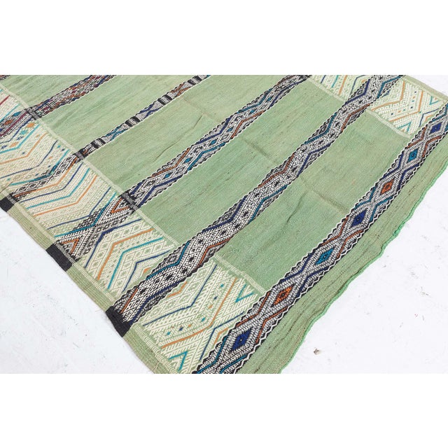 Doris Leslie Blau Vintage Moroccan Green Tribal Rug For Sale - Image 9 of 9