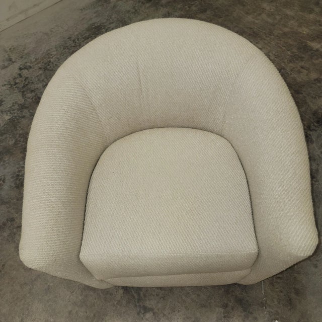 1980s Swivel Chairs by Weiman a Pair a Vladimir Kagan Attribution For Sale - Image 5 of 12