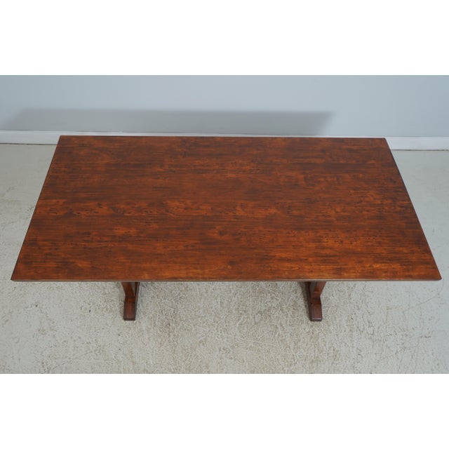 Traditional Nichols & Stone by Stickley Trestle Dining Room Table For Sale - Image 3 of 18