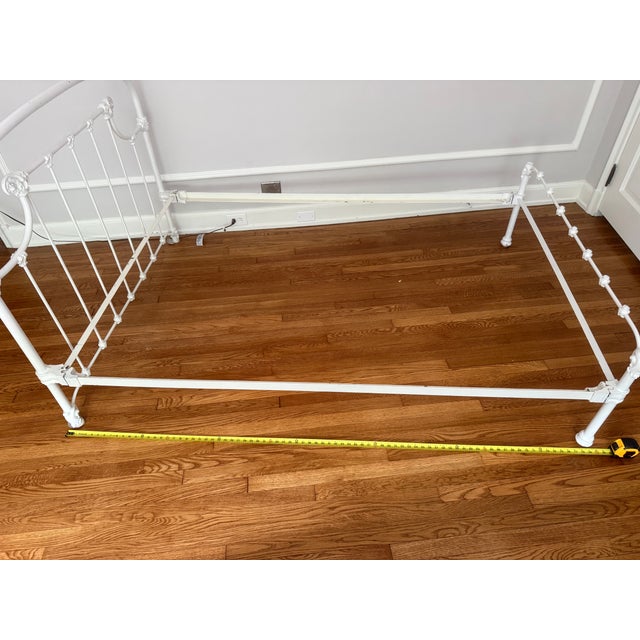 Antique Iron Full Size Bedframe For Sale - Image 4 of 8