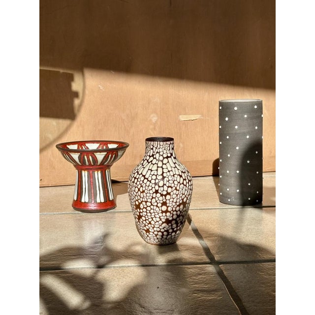 Studio Ceramic Vase with Net Glaze from Albert Kießling, Steinach, Germany, 1960s For Sale - Image 13 of 14