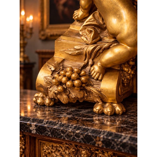 19c French Maker Louis XVI Gold Bronze Mantel Clock For Sale - Image 12 of 16