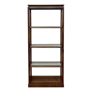 Vintage Thomasville Chinoiserie Style Walnut Bookcase / Etagere For Sale