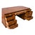 Baker Furniture Company 1970s Baker Furniture Co. Campaign Style Burl Walnut Executive Desk For Sale - Image 4 of 6