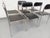 Vintage Italian Stackable Chairs in Chromed Metal and Black Imitation Leather, 1970s, Set of 6 For Sale - Image 17 of 18