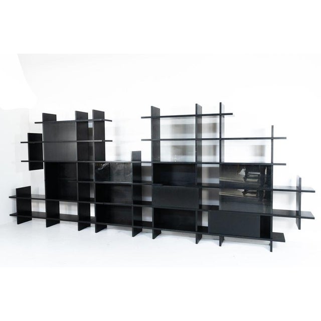 Mid-Century Modern Black Bookcase by Eugenio Gerli for Tecno, Italy, 1966 For Sale - Image 6 of 11