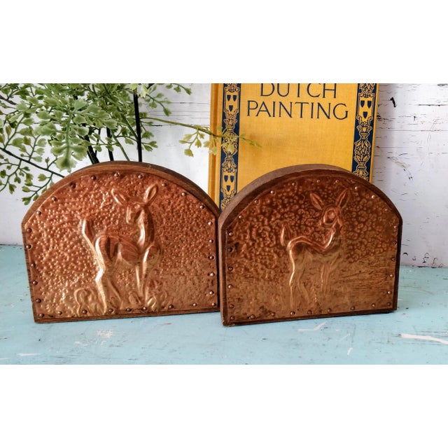 Copper Deer Arts and Crafts Bookends For Sale In Fayetteville, AR - Image 6 of 10
