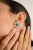 Emerald Encompassed With Diamonds Floral Stud Earrings in 14k White Gold- A Pair For Sale - Image 4 of 11