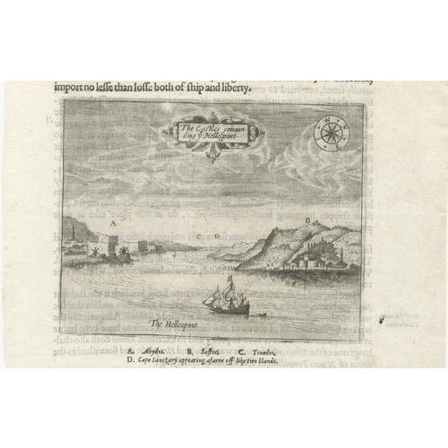Dardanelles & Hellespont View by George Sandys, 1621 For Sale - Image 6 of 9