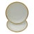 Vintage Set of 3 Gold Trim Vignaud Limoges Soup Bowls For Sale