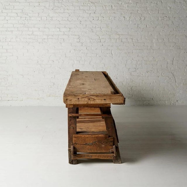 French 19th Century French Oak and Pine Carpenter's Workbench For Sale - Image 3 of 6