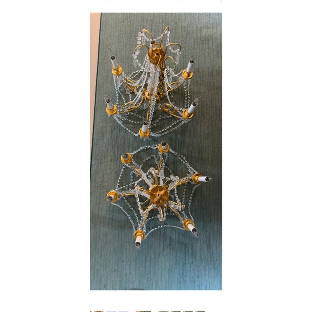 Bronze French Style Dore' Bronze and Crystal Chandeliers With 6 Lights For Sale - Image 8 of 13