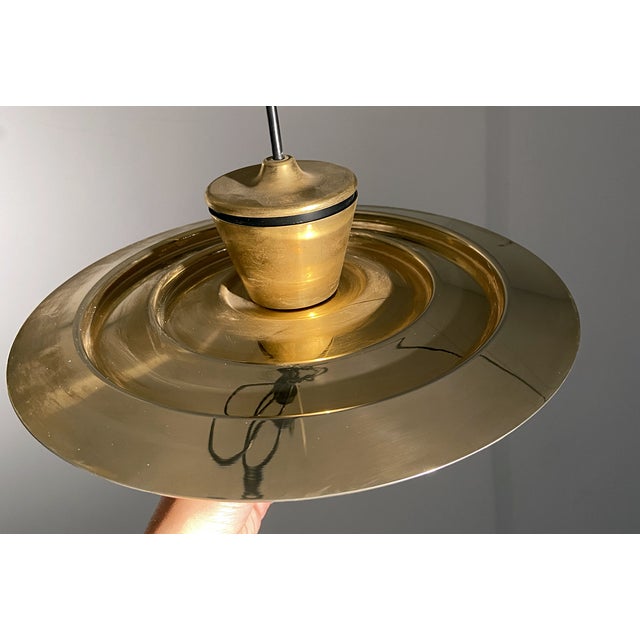 Gold-Plated Pendant Lamp from Skipper, 1970 For Sale - Image 6 of 8