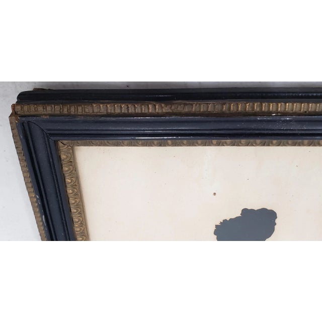 Paper Antique Hand Cut Silhouette of a Young Woman Reading a Book 19th Century For Sale - Image 7 of 11