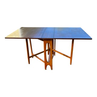 1960s Mid-Century Modern Teak Drop Leaf Dining Table For Sale