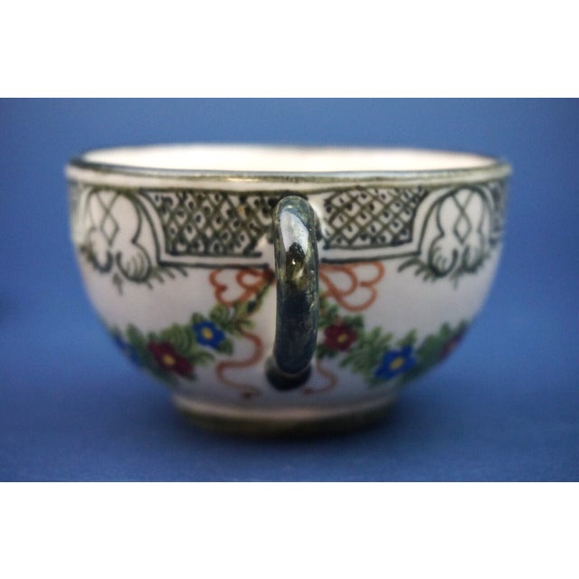 Ceramic Cup and Saucer from Fratelli Minardi, Italy, 1890s, Set of 2 For Sale - Image 6 of 18