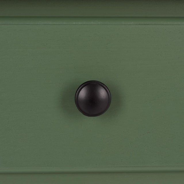 Gomez 1 Drawer 1 Shelf Corner Table in Dusty Green For Sale In Philadelphia - Image 6 of 10