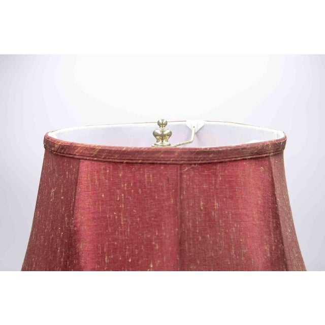 Mid-Century Italian Red Fish Table Lamps in Porcelain with Wood Base, Set of 2 For Sale - Image 4 of 7