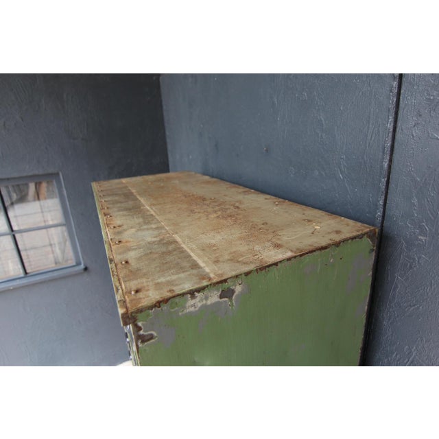 Vintage Industrial Metal Drawer Cabinet, 1920s For Sale - Image 11 of 18