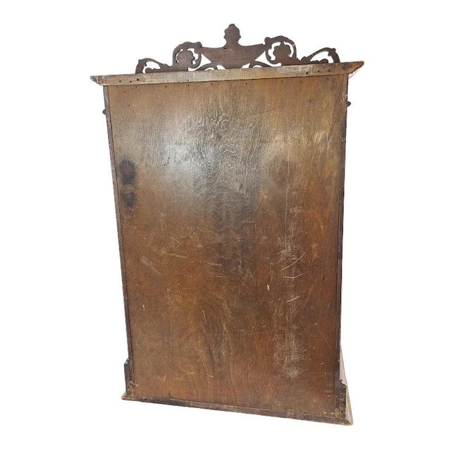 1900 - 1909 Antique Rosewood Marquetry Mirrored Wall Cabinet For Sale - Image 5 of 9