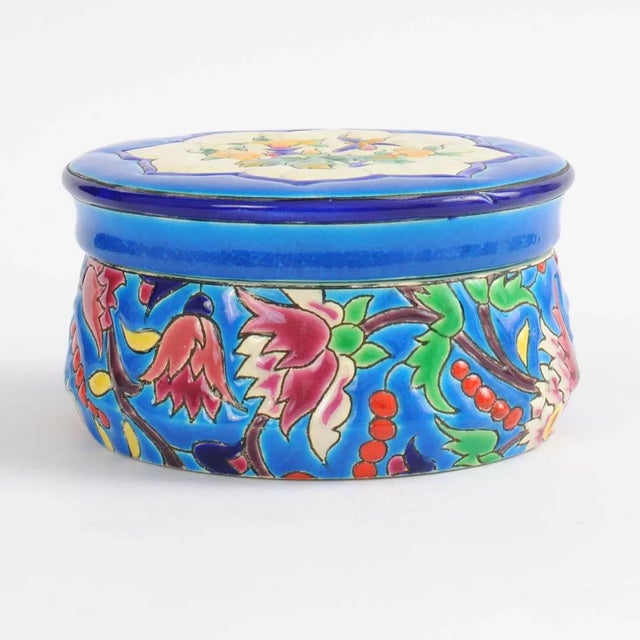 Ceramic Vintage Ceramic Box from Emaux de Longwy, 1940s For Sale - Image 7 of 7