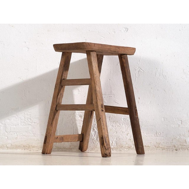 Antique rectangular stool (c.1900) dimensions: length: 40,5 cm depth: 19 cm height: 47,5 cm style: primitive materials and...