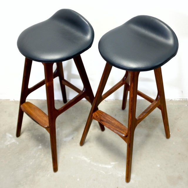 Oddense Maskinsnedkeri a/S Pair of Rosewood Model Od61 Stools Designed by Erik Buch For Sale - Image 12 of 18