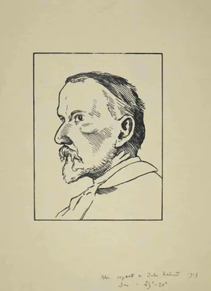 Paul Emile Colin, Portrait of Jules Lenard, Woodcut, 1907