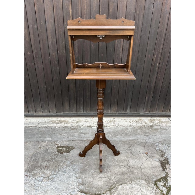Mid-Century Wooden Revolving Lectern, 1940s For Sale - Image 4 of 9