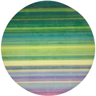 Nicolette Mayer Gradient Greens 16" Round Pebble Placemats, Set of 4 For Sale