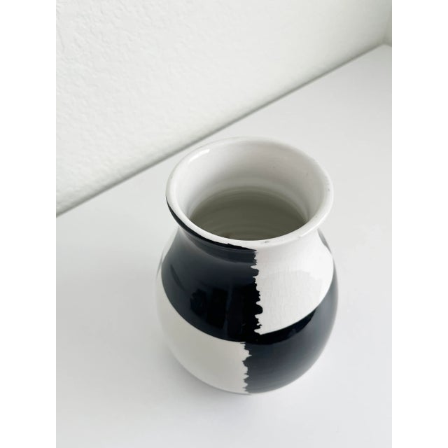 Late 20th Century Bitossi, Italy Vase, Black and White Check Pattern ...