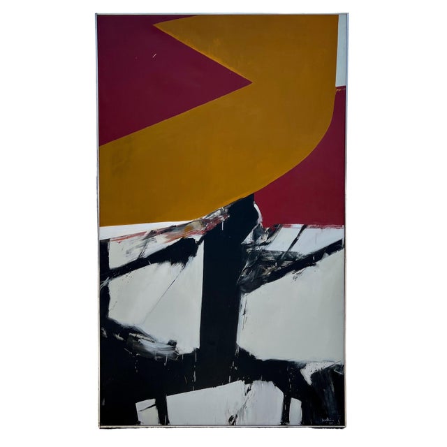 Budd Hopkins, American (1931-2011) Strike Red Oil on canvas, 1965, signed 'Hopkins' and dated lower right. Dimensions: 85...