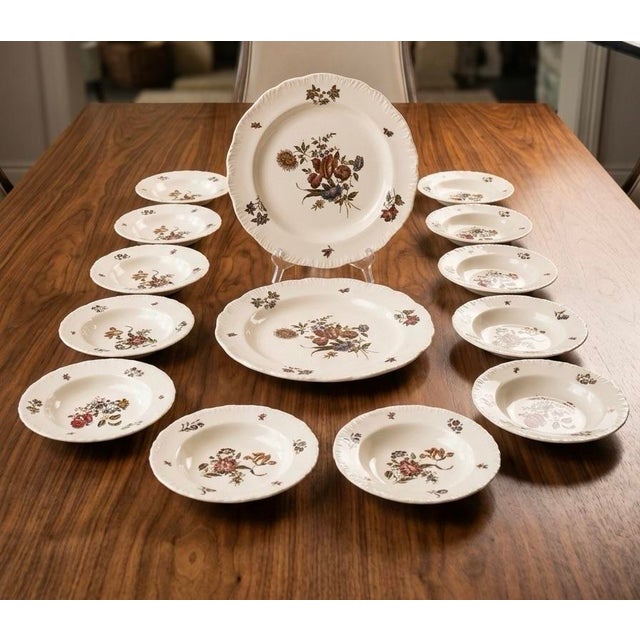 Set of 14 Antique Wedgwood Etruria Floral Dinner Service For Sale - Image 9 of 9