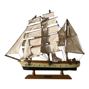 Cotswold Collection - Hand-Painted Sailing Boat Replica on Stand